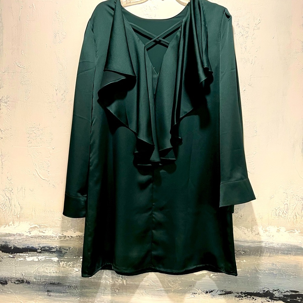 Shift Dress with Ruffle open back